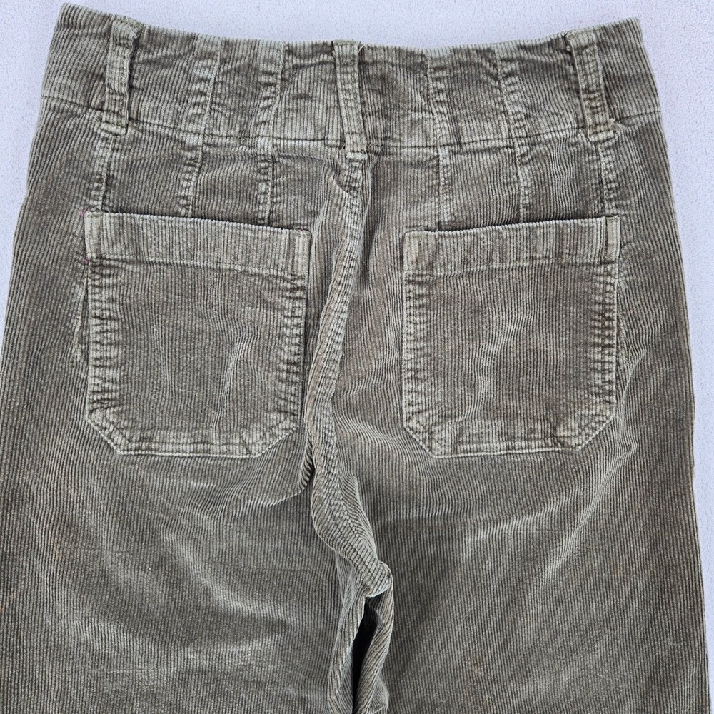 Maeve Anthropologie 26 The Colette Corduroy Wide Leg Pants Olive Women Boho*read - Picture 3 of 11